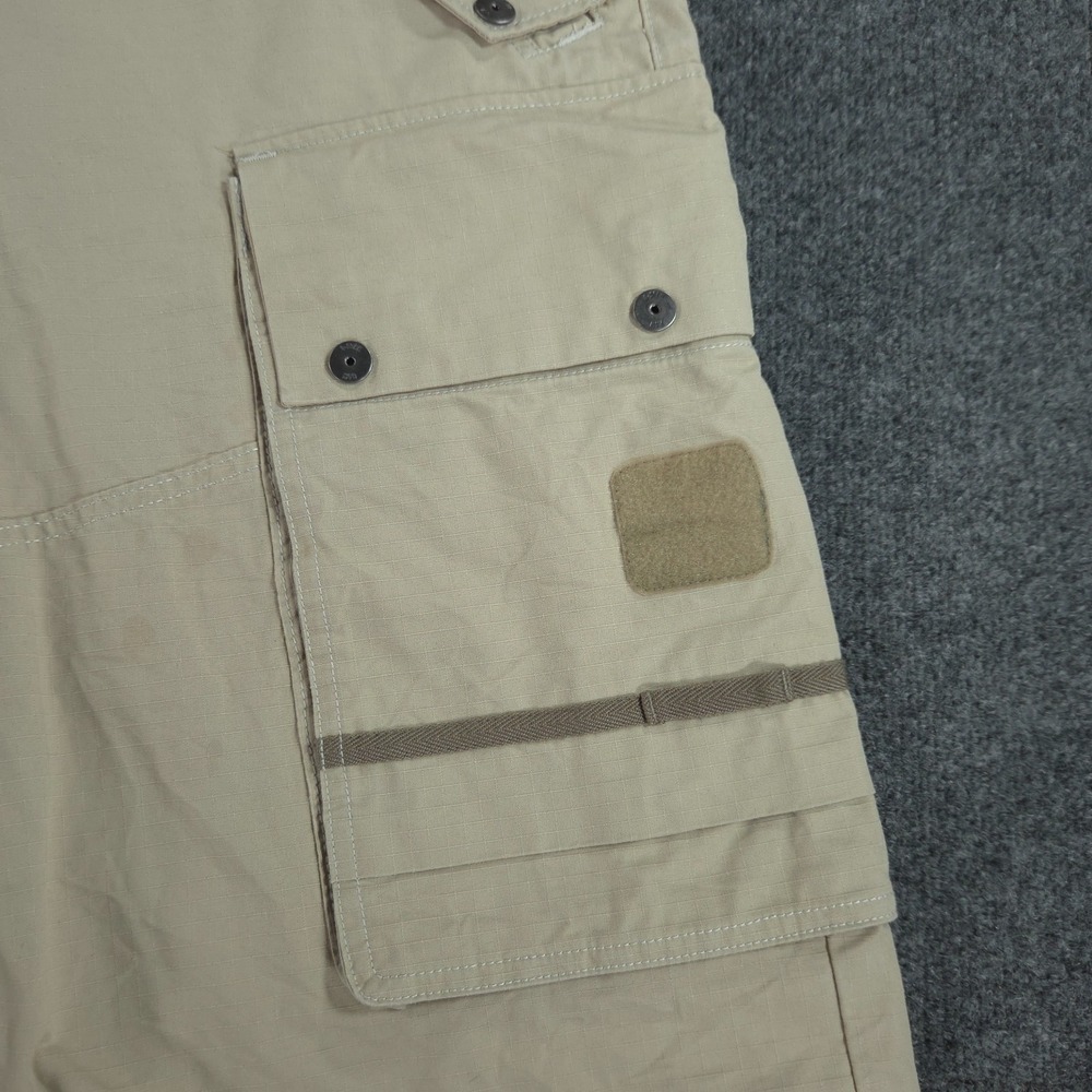 G Star Raw Bam Cargo Shorts Mens 34 Beige Utility Tactical Military Ripstop - Picture 4 of 13